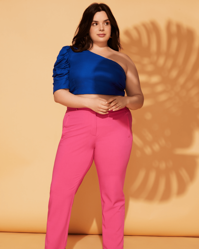 Plus size black work trousers outlet